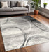 2' X 4' Gray Abstract Dhurrie Area Rug